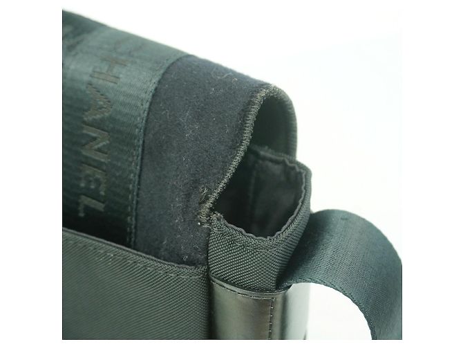 Borsa Chanel Sport in pelle e feltro Nero - vista 6