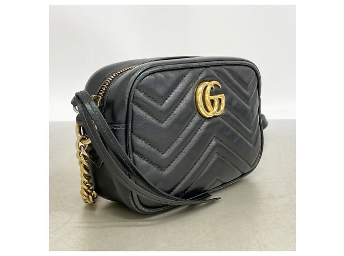 Borsa a tracolla Gucci GG Marmont Nero - vista 2