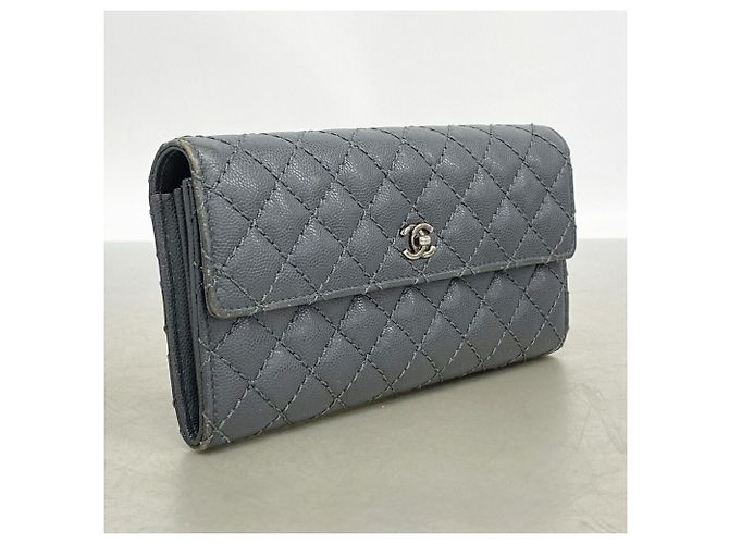 Carteira Longa Chanel Matelassé Marrom - vista 2