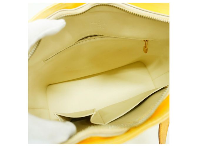 Borsa Tote Louis Vuitton Vernis Houston Bianco - vista 4