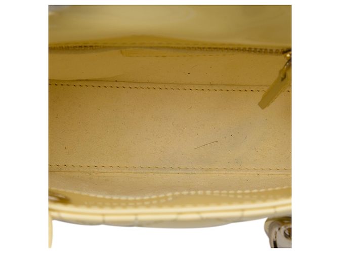 Dior Yellow Mini Patent Cannage Lady Dior - vista 4