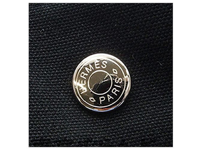 Hermès Black Canvas Fourre Tout MM Nero - vista 7