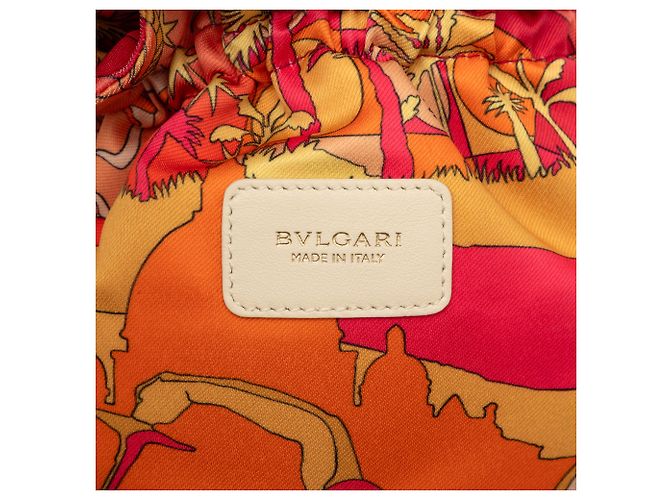 Bulgari Borsa a secchiello Bvlgari Serpenti Forever in vimini beige e vitello - vista 5