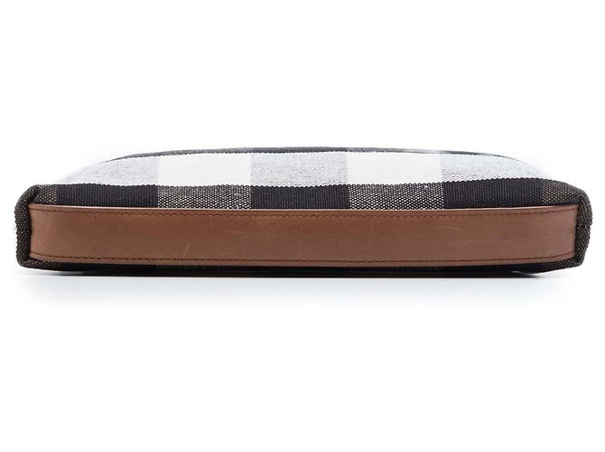 Clutch Burberry in tela Mega Check marrone - vista 3