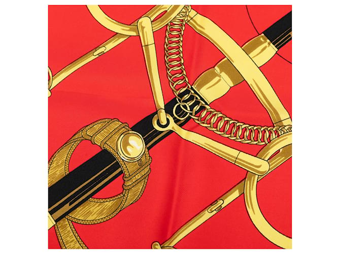 Hermès Red Eperon d Or Seidentuch 90 Rot - Ansicht 3