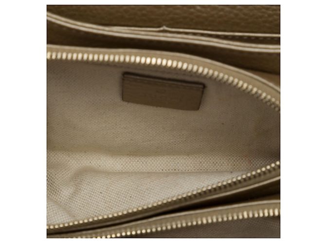 Borsa da sera Gucci Gold Metallic Pebbled Calfskin Piston Broadway D'oro - vista 4