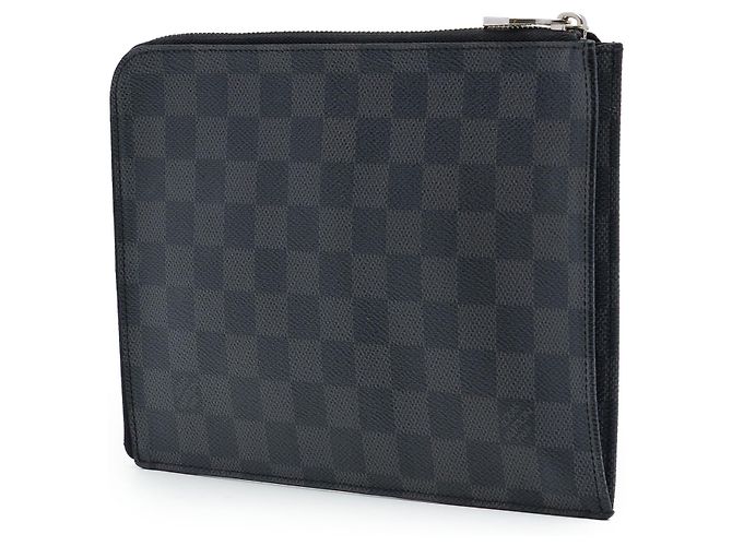 Louis Vuitton Black Damier Graphite Pochette Jour PM Nero - vista 2
