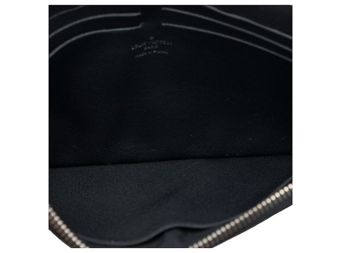 Louis Vuitton Black Damier Graphite Pochette Jour PM Nero - vista 4