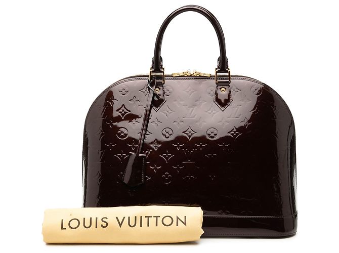 Louis Vuitton Purple Monogram Vernis Alma GM Porpora - vista 7