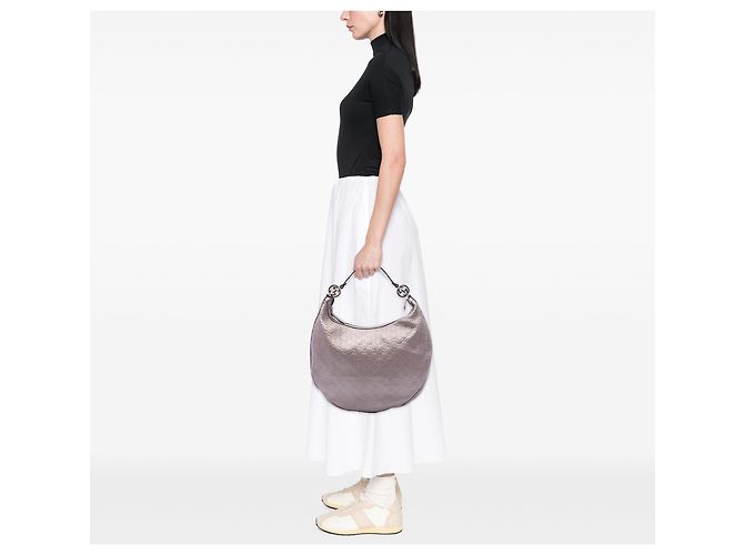 Gucci Purple Large Metallic Guccissima Twins Hobo Porpora - vista 6