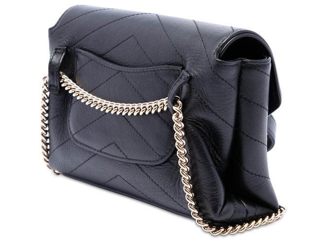 Borsa cintura Chanel Coco in pelle di vitello matelassé chevron nera Nero - vista 2