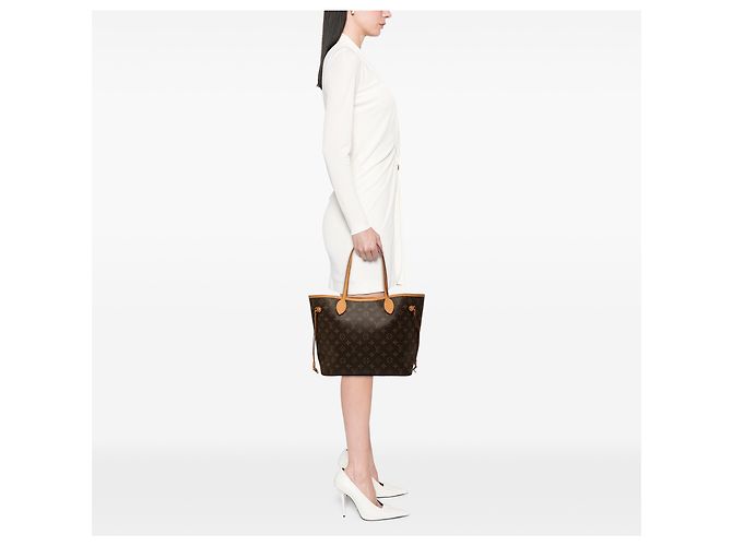 Louis Vuitton Brown Monogram Neverfull MM Marrone - vista 6
