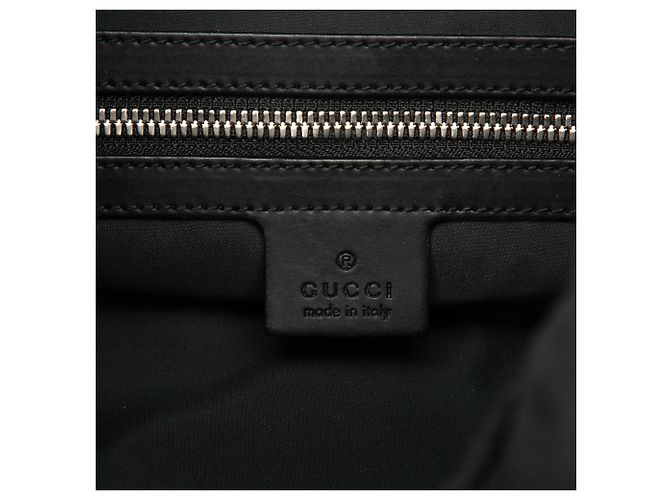 Gucci Black GG Supreme Web Drawstring Backpack - view 5
