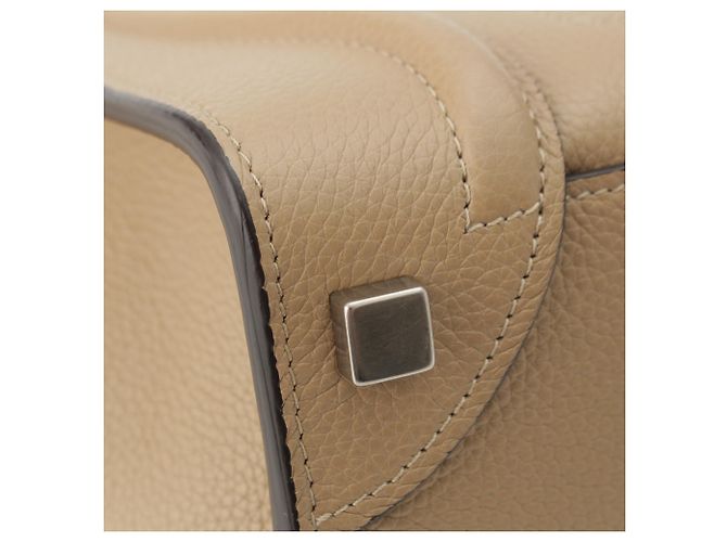 Céline Celine Beige Micro Drummed Calfskin Luggage Tote - vista 10