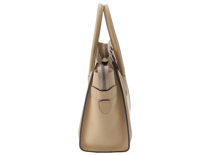 Céline Celine Beige Micro Drummed Calfskin Luggage Tote - vista 3