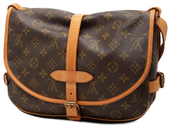 Louis Vuitton Brown Monogram Saumur 25 Marrone - vista 2