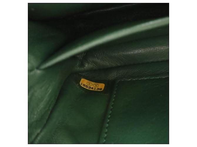 Chanel Green Extra Mini Rectangular Classic Patent Single Flap Verde Verde scuro - vista 4