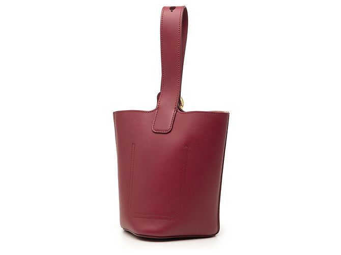 Mini borsa a secchiello LOEWE in pelle di vitello martellata rossa Rosso Bordò - vista 2