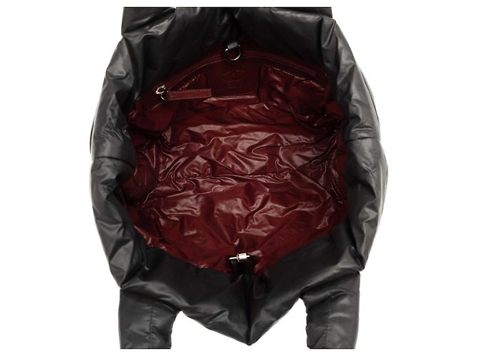 Borsa tote Chanel Coco Cocoon piccola in nylon matelassé nero - vista 4