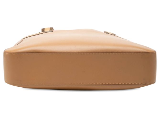 Borsa a mano Gucci in pelle di vitello marrone con fascia Web Cammello - vista 3