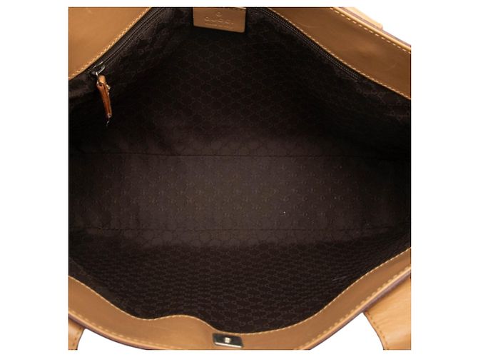 Borsa a mano Gucci in pelle di vitello marrone con fascia Web Cammello - vista 4