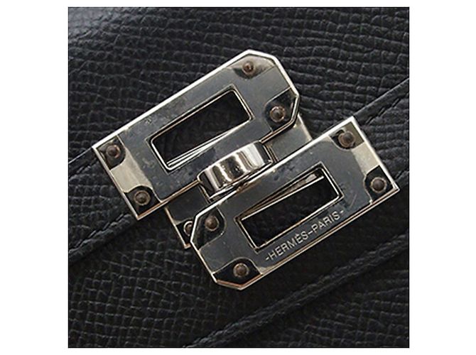 Cartera Hermès Kelly To Go en cuero Epsom negro - vista 7