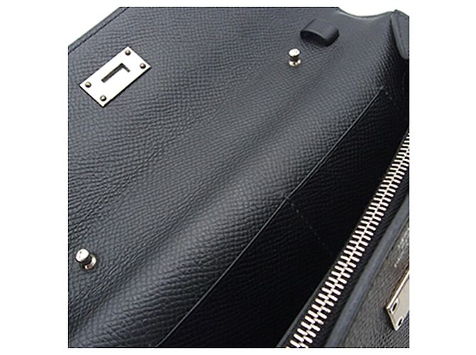 Cartera Hermès Kelly To Go en cuero Epsom negro - vista 8