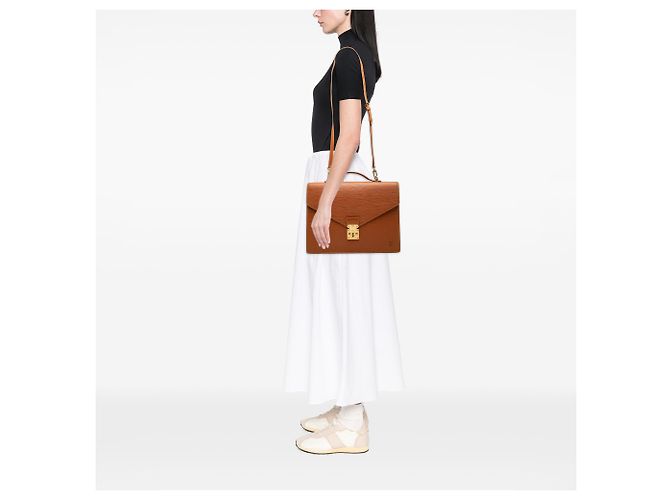 Louis Vuitton Brown Epi Porte Documents Bandouliere Braun - Ansicht 8