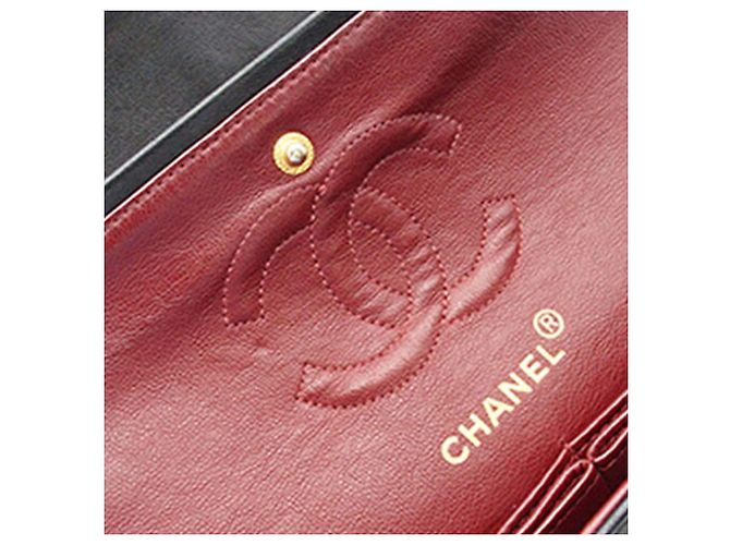 Chanel Black Small Classic Lambskin Double Flap Nero - vista 11