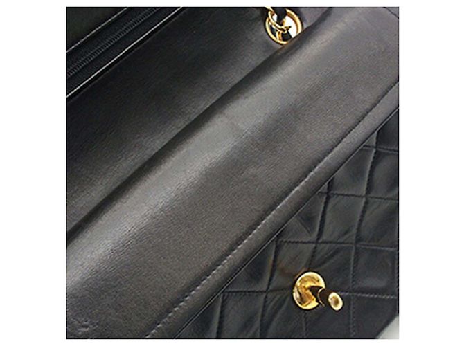 Chanel Black Small Classic Lambskin Double Flap Nero - vista 12