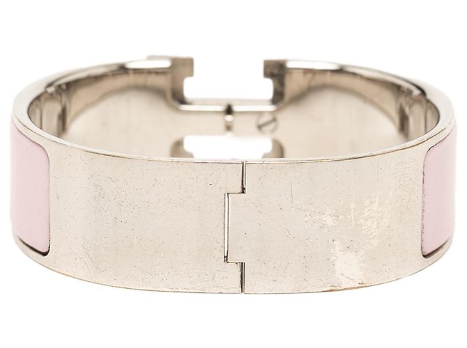 Pulsera Hermès Clic Clac H PM de esmalte rosa ancho - Ansicht 3