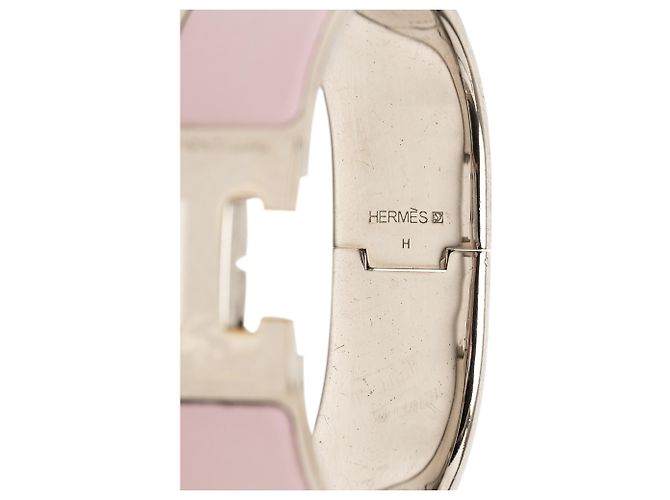 Pulsera Hermès Clic Clac H PM de esmalte rosa ancho - Ansicht 5