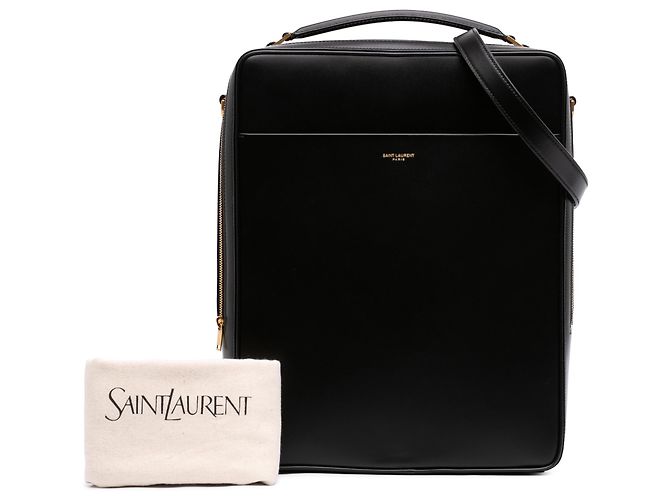 Borsa Case Saint Laurent in pelle di vitello liscia nera Large Nero - vista 7