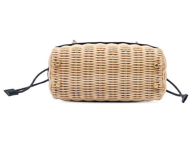 Dior Beige Mini Wicker Oblique Lady Dior - vista 3