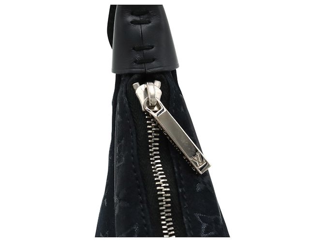 Louis Vuitton Black Monogram Mini Satin Boulogne Nero - vista 6