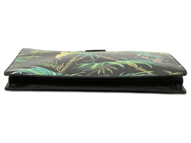 Borsa a tracolla Gucci in pelle di vitello nera con stampa Tropical Bird Nero - vista 3