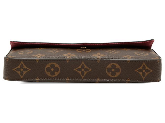 Louis Vuitton Brown Monogram Pochette Felicie Marrone - vista 3