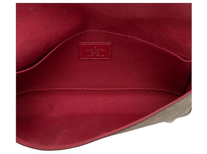 Louis Vuitton Brown Monogram Pochette Felicie Marrone - vista 4