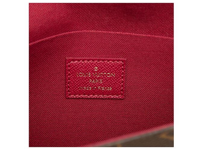 Louis Vuitton Brown Monogram Pochette Felicie Marrone - vista 5