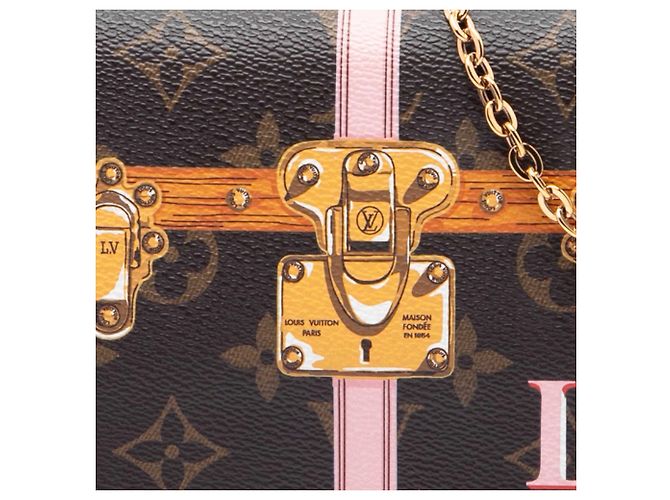 Louis Vuitton Brown Monogram Summer Trunks Pochette Weekend Marrone - vista 6
