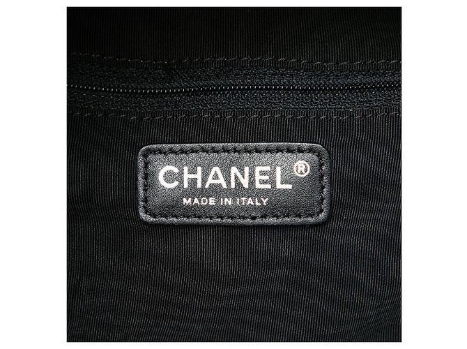 Borsa Chanel Coco Paris in tela a righe grigie Marrone - vista 5