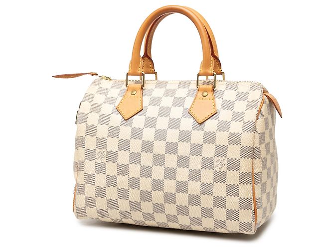 Louis Vuitton White Damier Azur Speedy 25 Bianco - vista 2