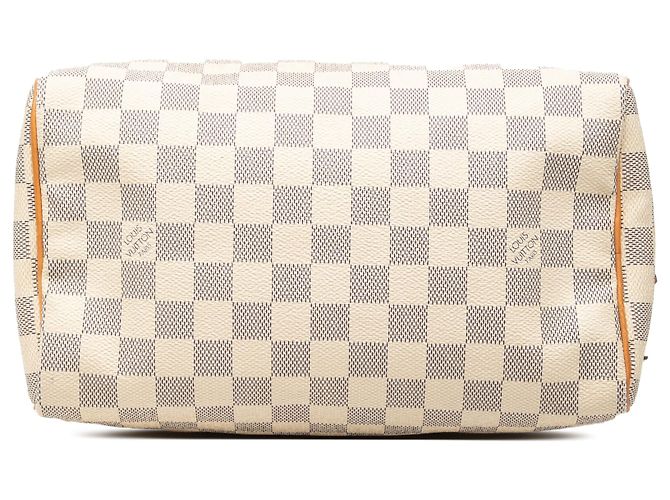 Louis Vuitton White Damier Azur Speedy 25 Bianco - vista 3