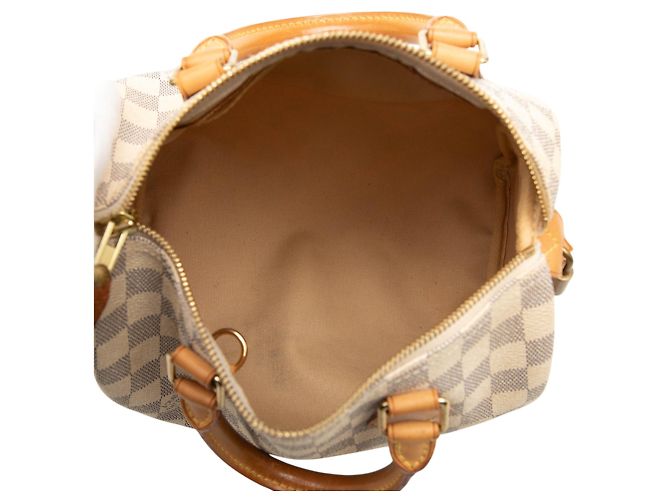 Louis Vuitton White Damier Azur Speedy 25 Bianco - vista 4