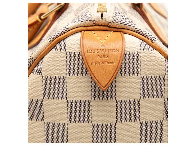 Louis Vuitton White Damier Azur Speedy 25 Bianco - vista 5