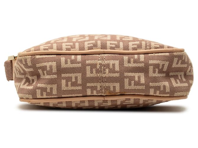 Borsa a tracolla Fendi Beige Zucchino Canvas - vista 3