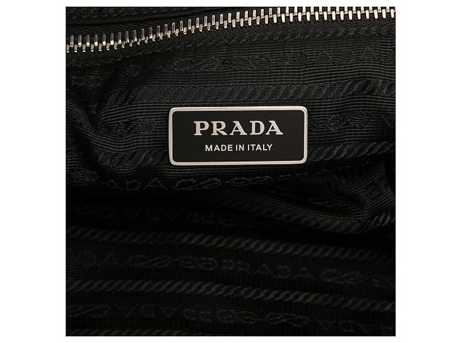 Prada White Spugna Terry Cloth Logo Tote Weiß - Ansicht 5