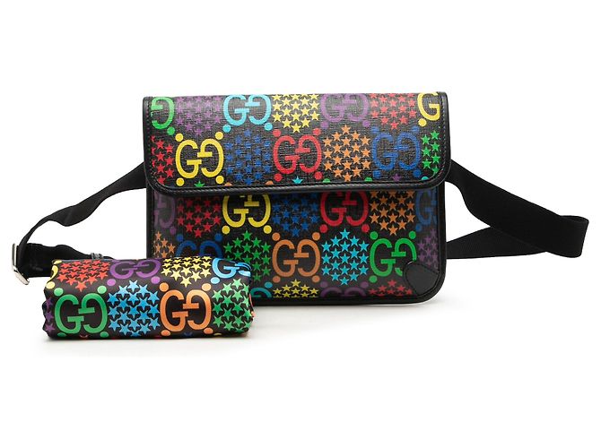 Borsa cintura Gucci Black GG Supreme Psychedelic Nero - vista 8