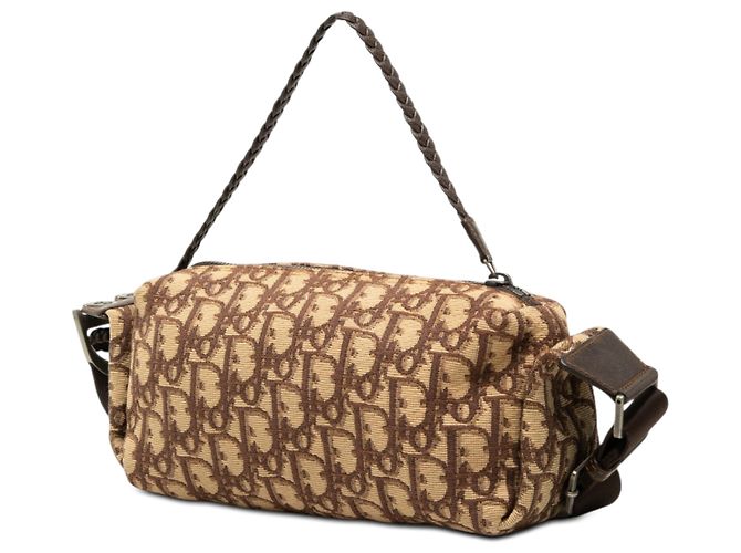 Borsa a tracolla Flight in tela Oblique marrone Dior - vista 2