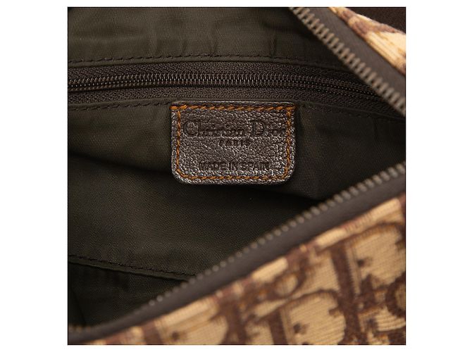 Borsa a tracolla Flight in tela Oblique marrone Dior - vista 5